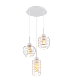 Nesa Cluster Pendant Ceiling Light Matt White 3x E27-1