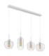Nesa Bar Pendant Ceiling Light Matt White 4x E27-3