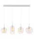 Nesa Bar Pendant Ceiling Light Matt White 4x E27-4