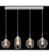 Nesa Bar Pendant Ceiling Light Matt White 4x E27-6