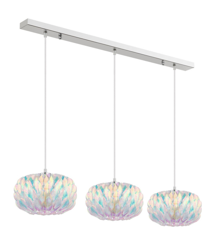 Juana Bar Pendant Ceiling Light Chrome 3x E27-3