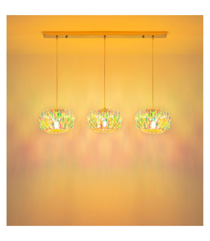 Juana Bar Pendant Ceiling Light Chrome 3x E27-7