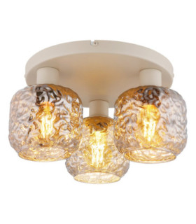 Antonio Shade Cluster Ceiling Light Matt Beige 3x E27-1