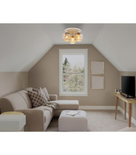 Antonio Shade Cluster Ceiling Light Matt Beige 3x E27-2