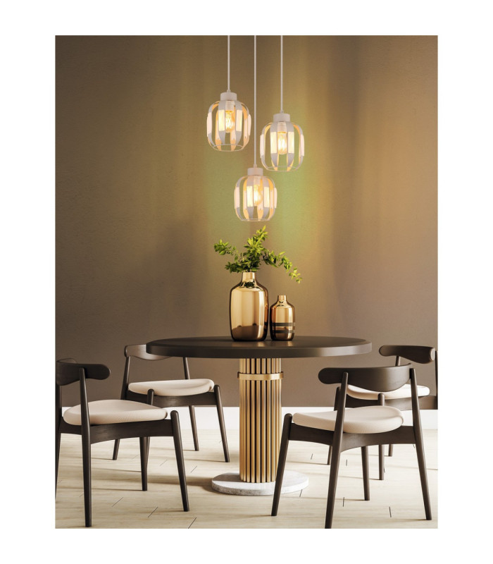 Arlen Cluster Pendant Ceiling Light Matt White 3x E27-2