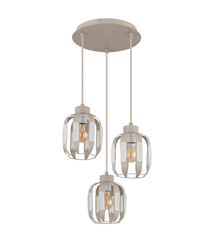 Arlen Cluster Pendant Ceiling Light Matt White 3x E27-3