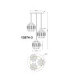 Arlen Cluster Pendant Ceiling Light Matt White 3x E27-8