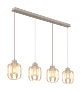 Arlen Bar Pendant Ceiling Light Matt White 4x E27-1