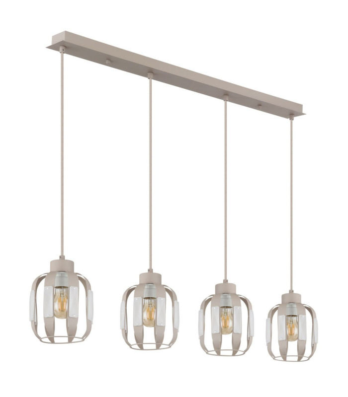 Arlen Bar Pendant Ceiling Light Matt White 4x E27-3