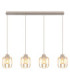 Arlen Bar Pendant Ceiling Light Matt White 4x E27-4