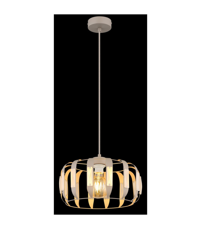 Arlen Pendant Ceiling Light Matt White E27-5