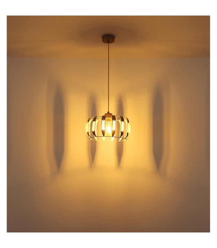 Arlen Pendant Ceiling Light Matt White E27-6