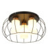 Rowena Wire Semi Flush Ceiling Light Matt Black 3x E27-1