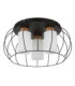 Rowena Wire Semi Flush Ceiling Light Matt Black 3x E27-3