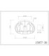 Rowena Wire Semi Flush Ceiling Light Matt Black 3x E27-5