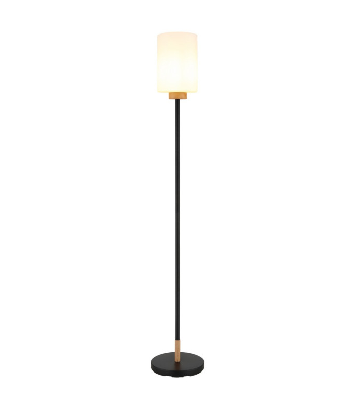 Rowena Floor Lamp with Shade Matt Black E27-1