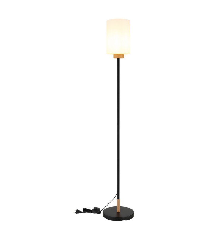 Rowena Floor Lamp with Shade Matt Black E27-6