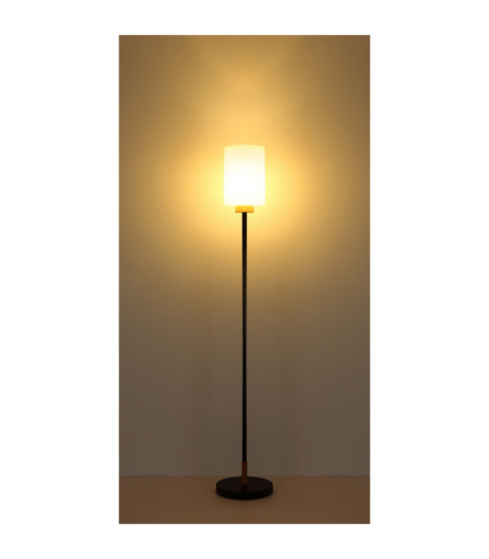 Rowena Floor Lamp with Shade Matt Black E27-7