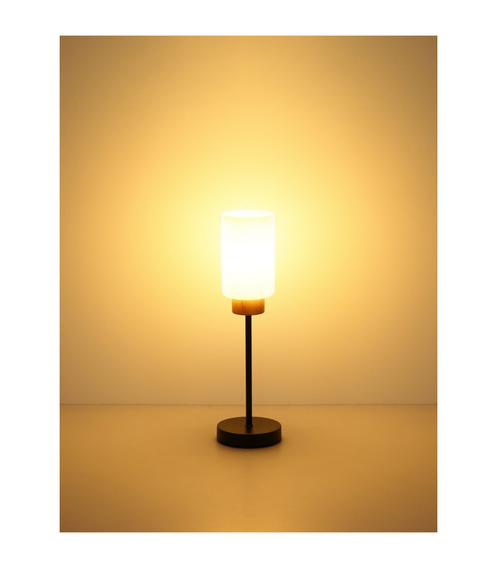 Rowena Cylindrical Table Lamp Matt Black E27-5