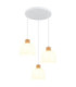 Swanson Cluster Pendant Ceiling Light Matt White Glass Opal Shades 3x E27-1