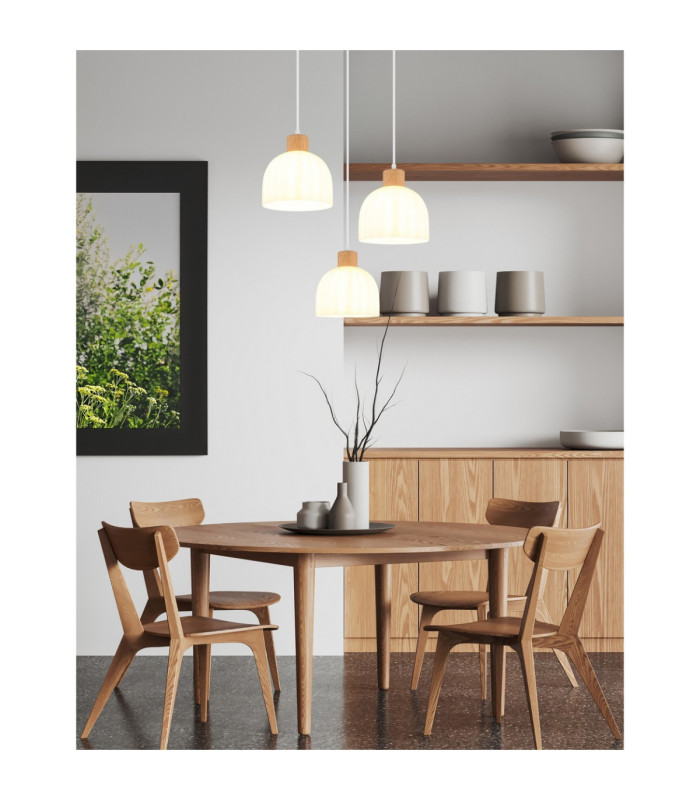 Swanson Cluster Pendant Ceiling Light Matt White Glass Opal Shades 3x E27-2