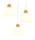 Swanson Cluster Pendant Ceiling Light Matt White Glass Opal Shades 3x E27-4