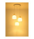 Swanson Cluster Pendant Ceiling Light Matt White Glass Opal Shades 3x E27-5