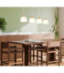 Swanson Bar Pendant Ceiling Light Matt White Glass Opal Shades 4x E27-2