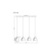 Swanson Bar Pendant Ceiling Light Matt White Glass Opal Shades 4x E27-6