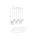 Swanson Cluster Pendant Ceiling Light Matt White Glass Opal Shades 6x E27-6