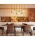 Swanson Cluster Pendant Ceiling Light Matt Black Glass Amber Shades 6x E27-2