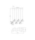 Swanson Cluster Pendant Ceiling Light Matt Black Glass Amber Shades 6x E27-6