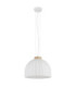 Swanson 30cm Dome Pendant Ceiling Light Matt White Glass Opal Shade E27-3