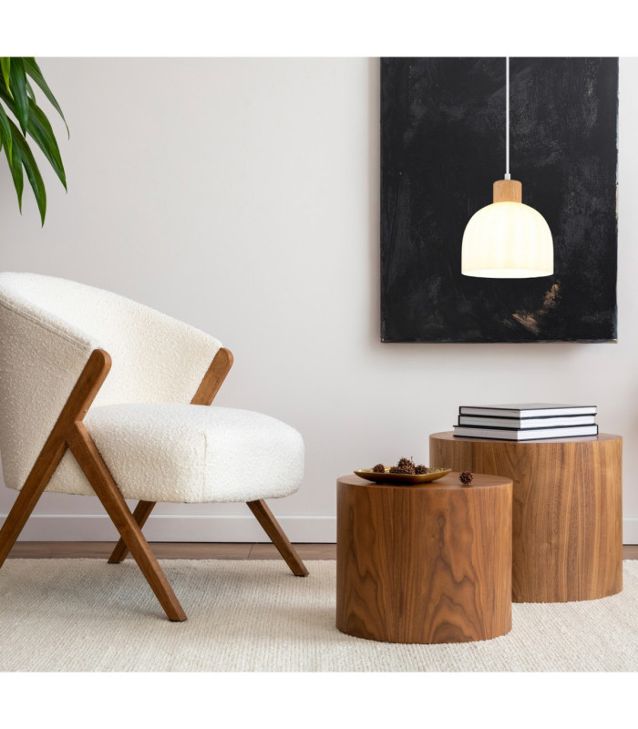 Swanson 20cm Dome Pendant Ceiling Light Matt White Glass Opal Shades E27-2