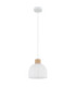 Swanson 20cm Dome Pendant Ceiling Light Matt White Glass Opal Shades E27-3
