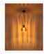 Swanson 20cm Dome Pendant Ceiling Light Matt Black Glass Amber Shades E27-5