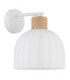 Swanson Dome Wall Lamp Matt White Glass Opal Shades E27-3