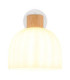 Swanson Dome Wall Lamp Matt White Glass Opal Shades E27-4