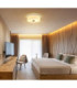 Jannie Cylindrical Ceiling Light Matt Sand Linen Shade 3x E27-2