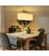 Jannie Bar Pendant Ceiling Light Wood Brown Linen Shade 3x E27-2