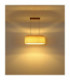 Jannie Bar Pendant Ceiling Light Wood Brown Linen Shade 3x E27-6
