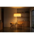 Jannie Bar Pendant Ceiling Light Wood Brown Linen Shade 3x E27-8
