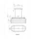 Jannie Bar Pendant Ceiling Light Wood Brown Linen Shade 3x E27-9