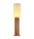 Jannie Floor Lamp Wood Brown Linen Shade E27-4