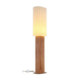 Jannie Floor Lamp Wood Brown Linen Shade E27-7