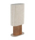 Jannie Oval Table Lamp Wood Brown Linen Shade E27-3