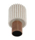 Jannie Round Table Lamp Wood Brown Linen Shade E27-5