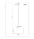 Truett Cylindrical Pendant Ceiling Light Matt Brass Linen White Shade E27-6