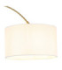 Truett Arc Floor Lamp Matt Brass Linen White Shade E27-4