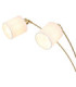 Truett Multi Arm Floor Lamp Matt Brass Linen White Shade 5x E27-4